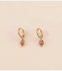 Mini aros cristal gota marron bohm paris 1