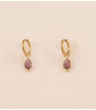 Mini aros cristal gota burdeos bohm paris 1