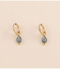 Mini aros cristal gota denim bohm paris 1