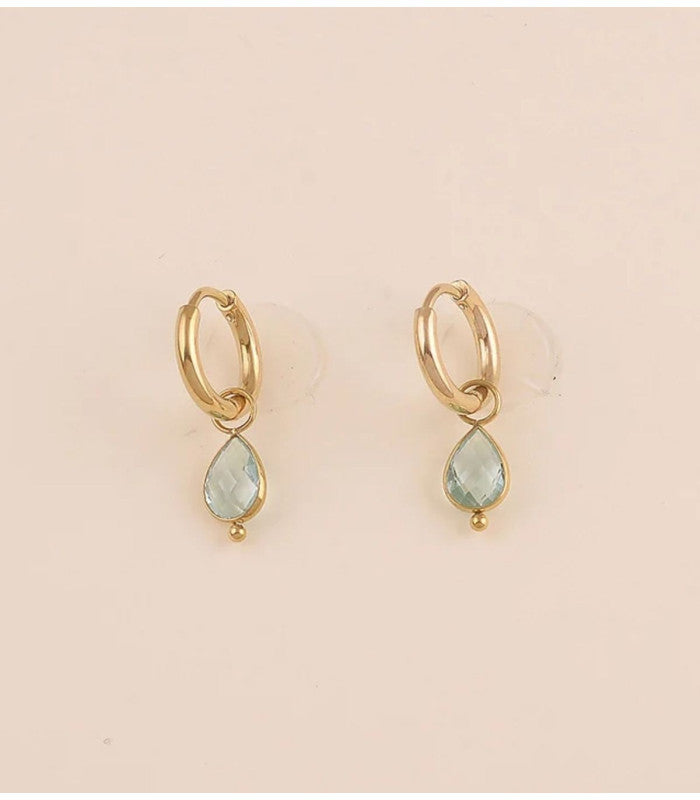 Mini aros cristal gota chrysolite bohm paris 1