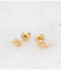 Pendientes paula mini hoja dorado bohm paris 1