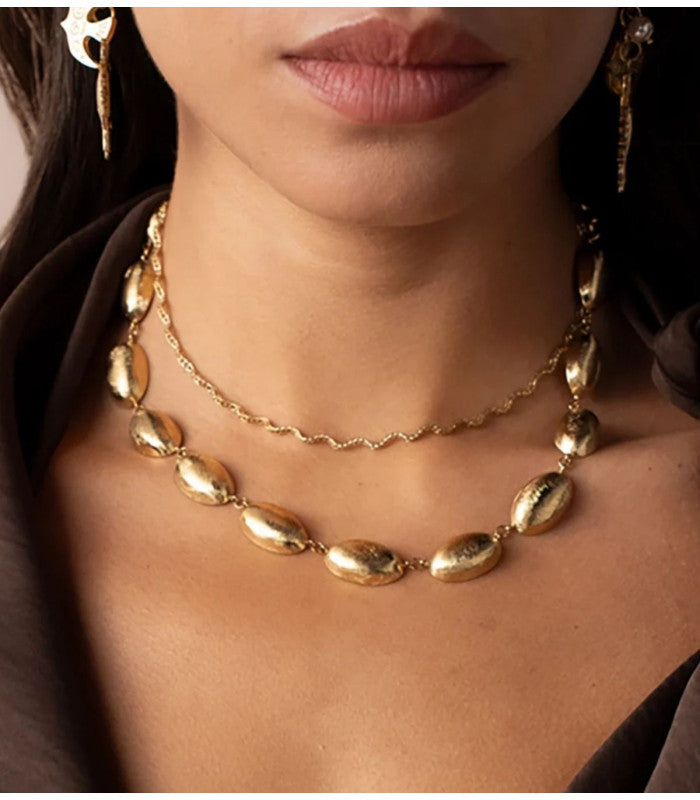 Collar moka cadena zigzag dorado bohm paris 2