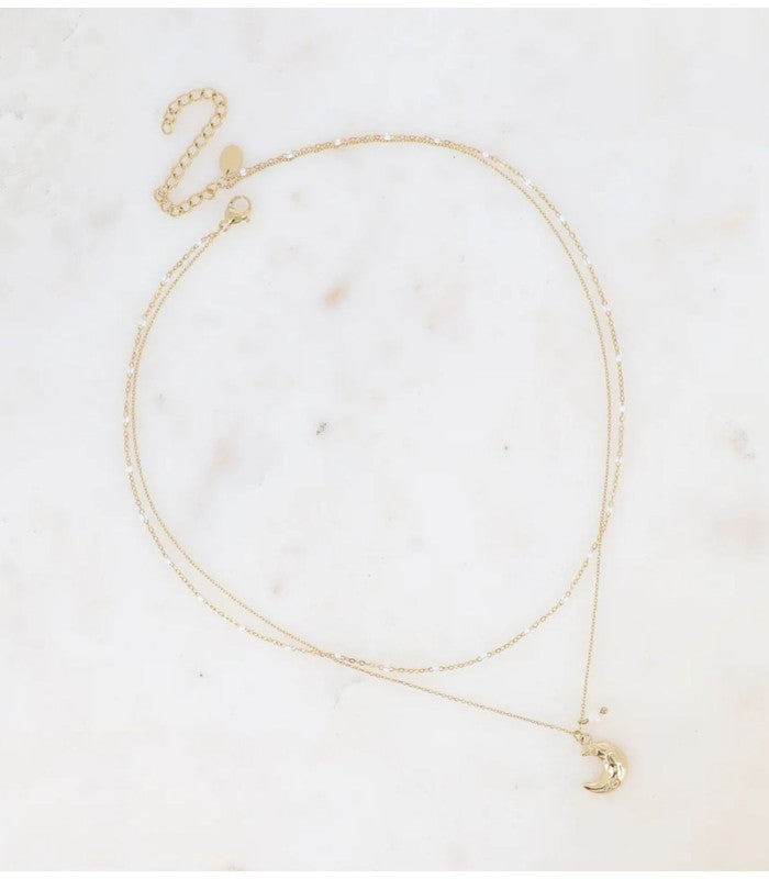 Collar layle 2 vueltas perla agua dulce dorado bohm paris 2