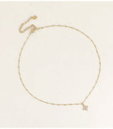 Collar trebol y cristales dorado blanco bohm paris 2
