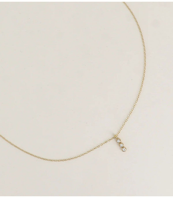 Collar 3 cristales dorado blanco bohm paris 1