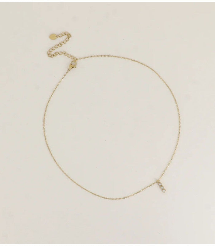 Collar 3 cristales dorado blanco bohm paris 2