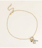 Collar estrella piedras naturales y perla dorado bohm paris 2
