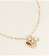 Collar luna y sol marron bohm paris 1