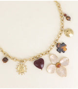 Collar charms piedras naturales dorado bohm paris 2