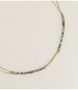 Collar 2 vueltas piedras naturales agata india bohm paris 1