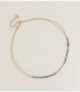 Collar 2 vueltas piedras naturales agata india bohm paris 2