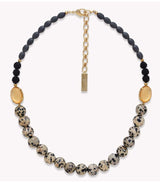 Collar kinshasa jaspe dalmata nature bijoux 1