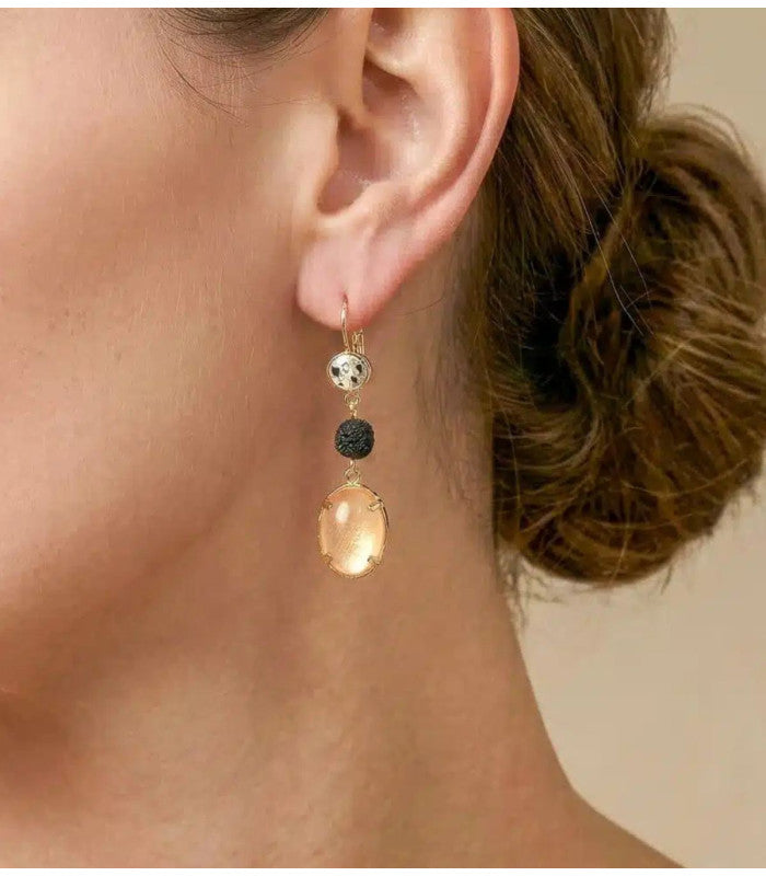 Pendiente kinshasa oval nature bijoux 2