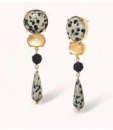 Pendiente kinshasa gota jaspe dalmata nature bijoux 1