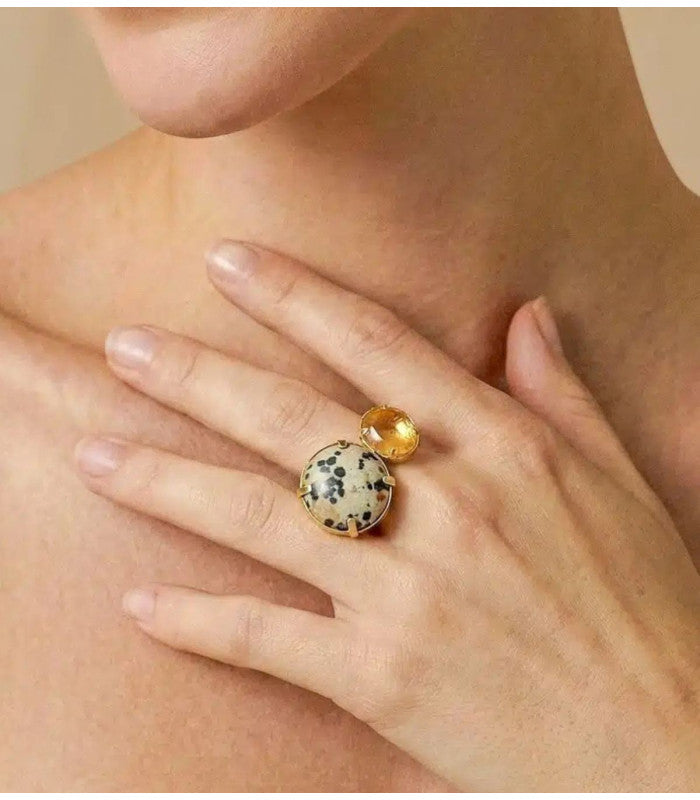 Anillo kinshasa jaspe y capiz nature bijoux 2