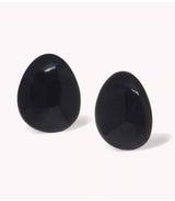 Pendiente clip rivoli negro nature bijoux 1