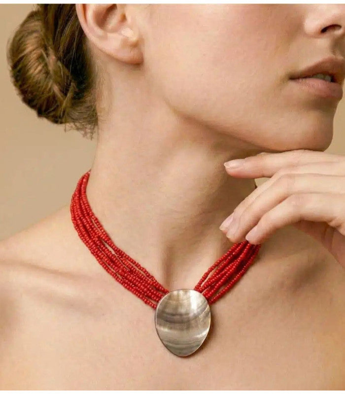Collar sumida nacar negro nature bijoux 2