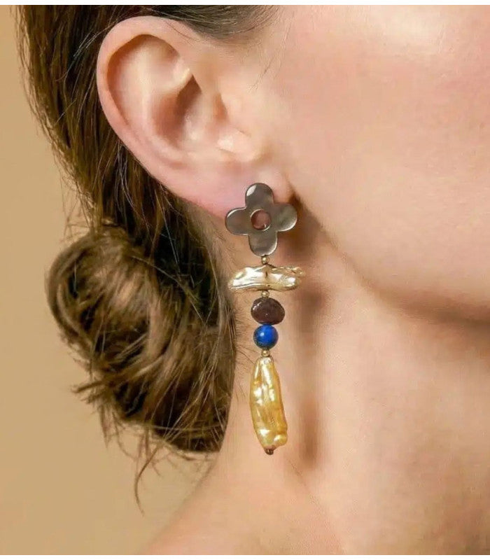 Pendiente montmartre perlas nature bijoux 2