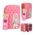 Estuche triple con pines de silicona top model 1