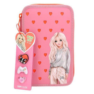 Estuche triple con pines de silicona top model 2