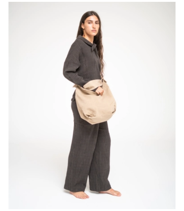 Bolso canvas grande beige skandal 2