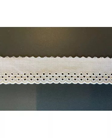 PUNTILLA BORDADO 20 mm Blanco 1