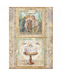 Papel arroz Stamperia A4 SLEEPING BEAUTY Marco Pastel 1