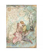 Papel arroz Stamperia A4 SLEEPING BEAUTY Amantes 1
