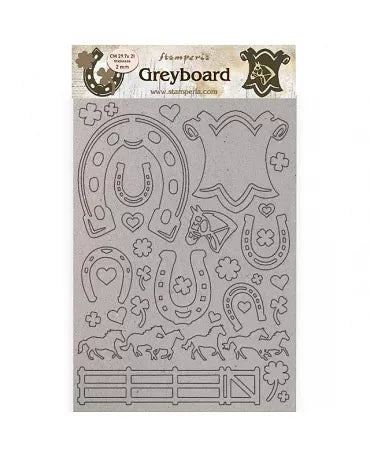 Greyboard A4 ROMANTIC HORSES Herraduras 1