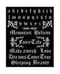 STENCIL Stamperia 20x25cm SLEEPING BEAUTY Alfabeto y Frases 1