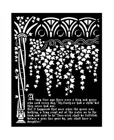 STENCIL Stamperia 20x25cm SLEEPING BEAUTY Hiedra y História 1