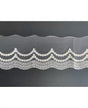 PUNTILLA Bordado tul 100 mm Beig Ondas círculos 1