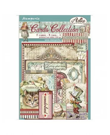 CARDS COLLECTION Stamperia ALICE THROUGH THE LOOKING GLASS 1