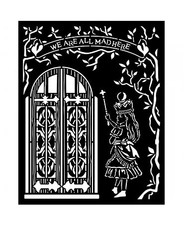 STENCIL Stamperia 20x25cm ALICE Puerta 1