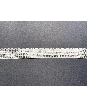PUNTILLA Bolillo 30 mm Beig borde onda 1