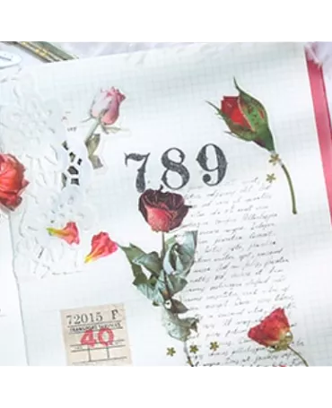 Stickers mini FLORES rosas 40 unids 1