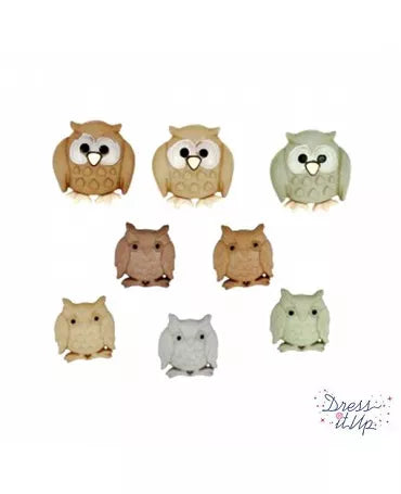 Botones BUHOS 8pc 1