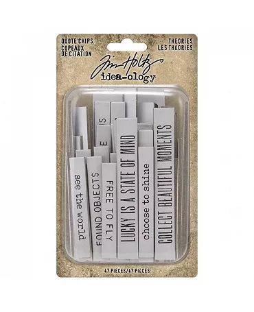 Tim Holtz Quote Chips Fichas de Citas 47ud 1