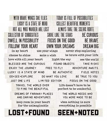 Tim Holtz Quote Chips Fichas de Citas 47ud 2
