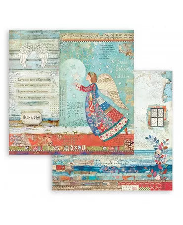 PAPEL SCRAP 30x30 Stamperia Christmas Patchwork 807 2