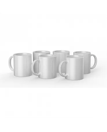 CRICUT SET 6 TAZAS CERÁMICA BLANCA 443ml 1