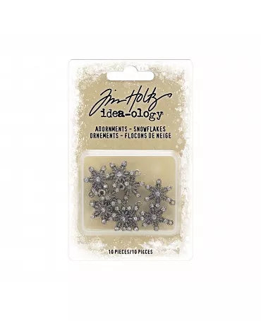 Tim Holtz Adornos de copos de nieve 1