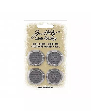 Tim Holtz Idea-ology CHRISTMAS QUAOTE SEALS 4ud 1