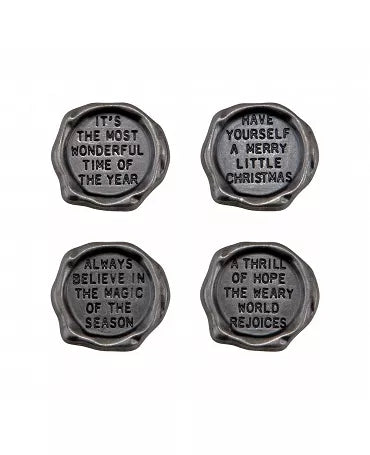 Tim Holtz Idea-ology CHRISTMAS QUAOTE SEALS 4ud 2