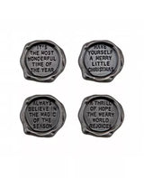 Tim Holtz Idea-ology CHRISTMAS QUAOTE SEALS 4ud 2