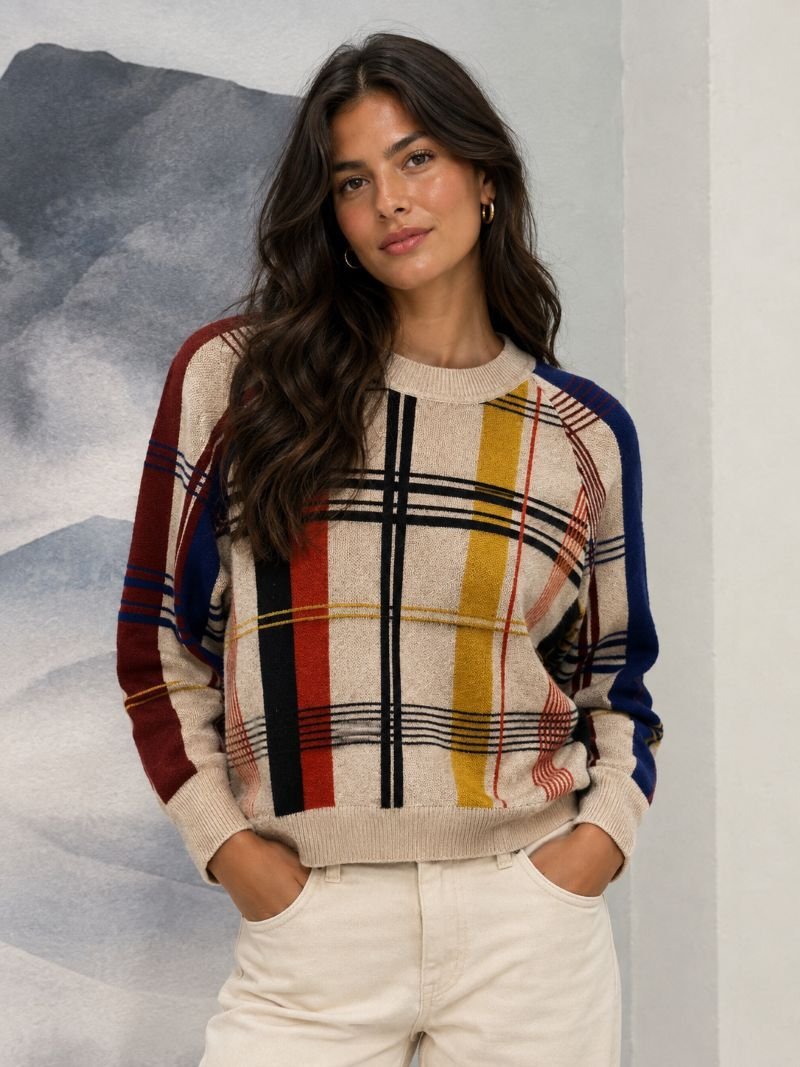 Jersey Mondrian beige WNT 1