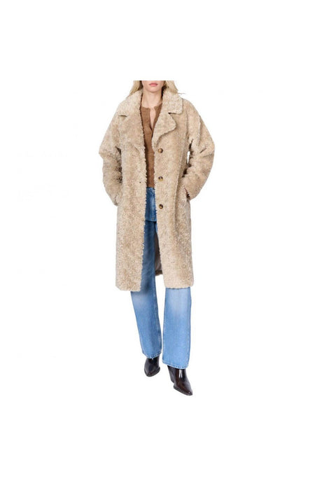 Abrigo rizado beige Freaky Nation - Dendago