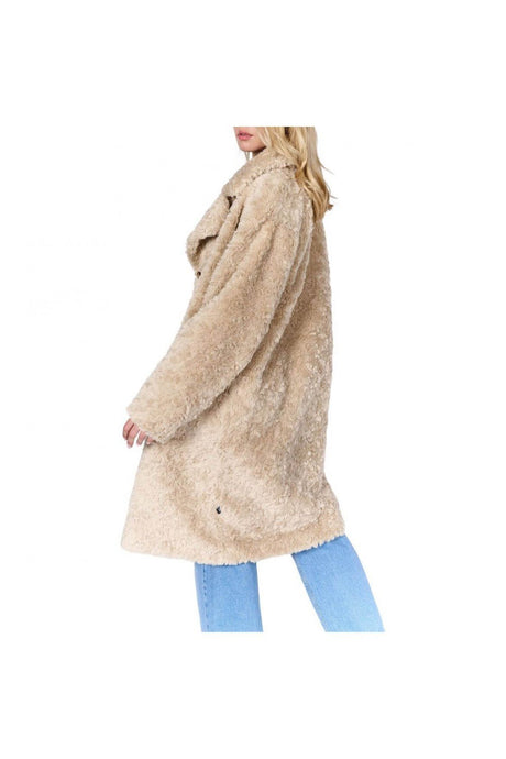 Abrigo rizado beige Freaky Nation - Dendago