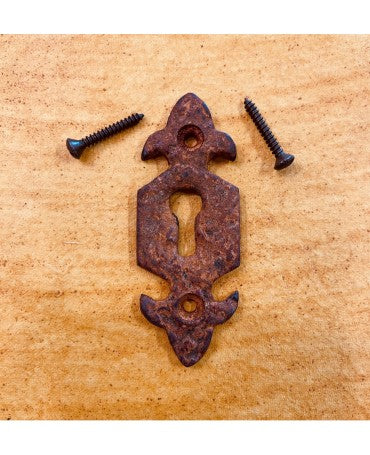 Adorno oxidado cerradura flor lis 1