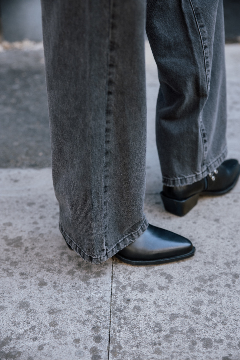 Pantalon negro  anchos tiro bajo agatha denim blisty Freeman T.Porter